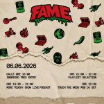 FAME – L’Elementare x Big Soup Potrebbe essere un'immagine raffigurante il seguente testo "FAME 06.06.2026 DALLE ORE 18:00 INGRESSO FREE ENTRY ORE 19:30 21:00 MORE TOUCHY SHOW LIVE PODCAST ORE 21:00 22:30 PLAYLIST SELECTION ORE 22:30 TOИCH HE WOOD MOB DJ SET BIG SOUP Touch The Wood. APPIO MORE TOUCHN CHY SHOW VIA DELL ALMONE 105, 00179 ROMA Selementare SEMPUC"