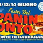 FESTA DEL PANIN ONTO 2026 🍔🍟 12/13/14 Giugno @PontediBarbarano Potrebbe essere un'immagine raffigurante hamburger e il seguente testo "12/13/14 GIUGNO LOCO IOCOMON RONE THO 製金町 con Patricinio Comune Barbarano Barbarano ۲/۲۲٢ PRojoco Mossano festa Del PANIN APERTURA CUCINA 19.00 ONTO PONTE DI BARBARANO (PIAZZA CHIESA) VIA F. CRISPI 17, 36048 BARBARANO MOSSANO VI"