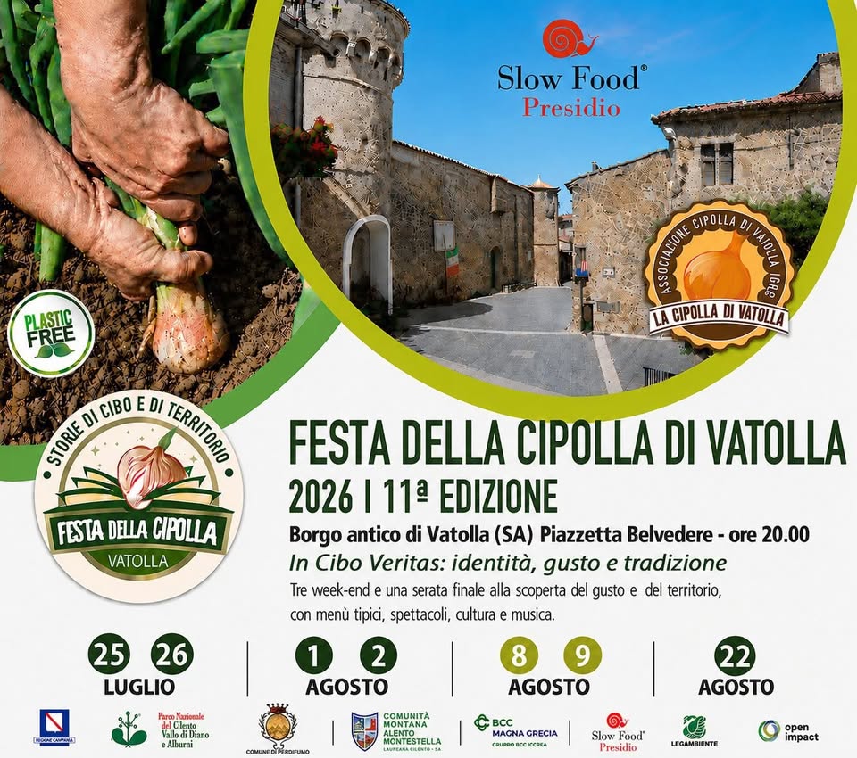 Evento Festa della Cipolla di Vatolla Locandina Festa della Cipolla di Vatolla - venerdì 7 agosto ore 23:00 - 01:00