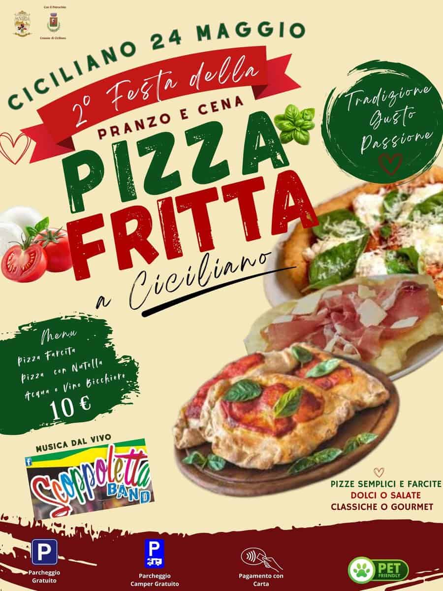 Evento Festa della Pizza Fritta Locandina Festa della Pizza Fritta - domenica 24 maggio ore 11:00 - 23:59