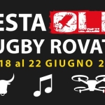 Festa OLD RUGBY ROVATO 2026 – DRONI, BUE allo SPIEDO, Musica e tanto tanto altro! Potrebbe essere un'immagine raffigurante il seguente testo "FESTA OLD ፍርቅን FL RUGBY ROVATO dal 18 al 22 GIUGNO 2026 ٢م จ Novità"