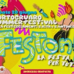 FESTON! • PORTOGRUARO SUMMER FESTIVAL Potrebbe essere un disegno raffigurante il seguente testo "یتی sabato20giugmo sabato 20 giugno PORTOCRUARO ทัม SUMMERFESTIVAL RFESTIVAL ETĂ AREA ESTECCIAMENTIS.R S.RiTA e S.ANTONIO ធ្យលត A TK FESTAE PER Τυτρθ ชิ fuoribolla INGRESSO GRATUITO"