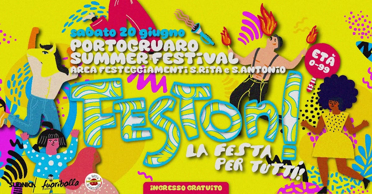 Evento Feston! – Portogruaro Summer Festival Locandina Feston! – Portogruaro Summer Festival - sabato 20 giugno ore 19:00 - 01:00