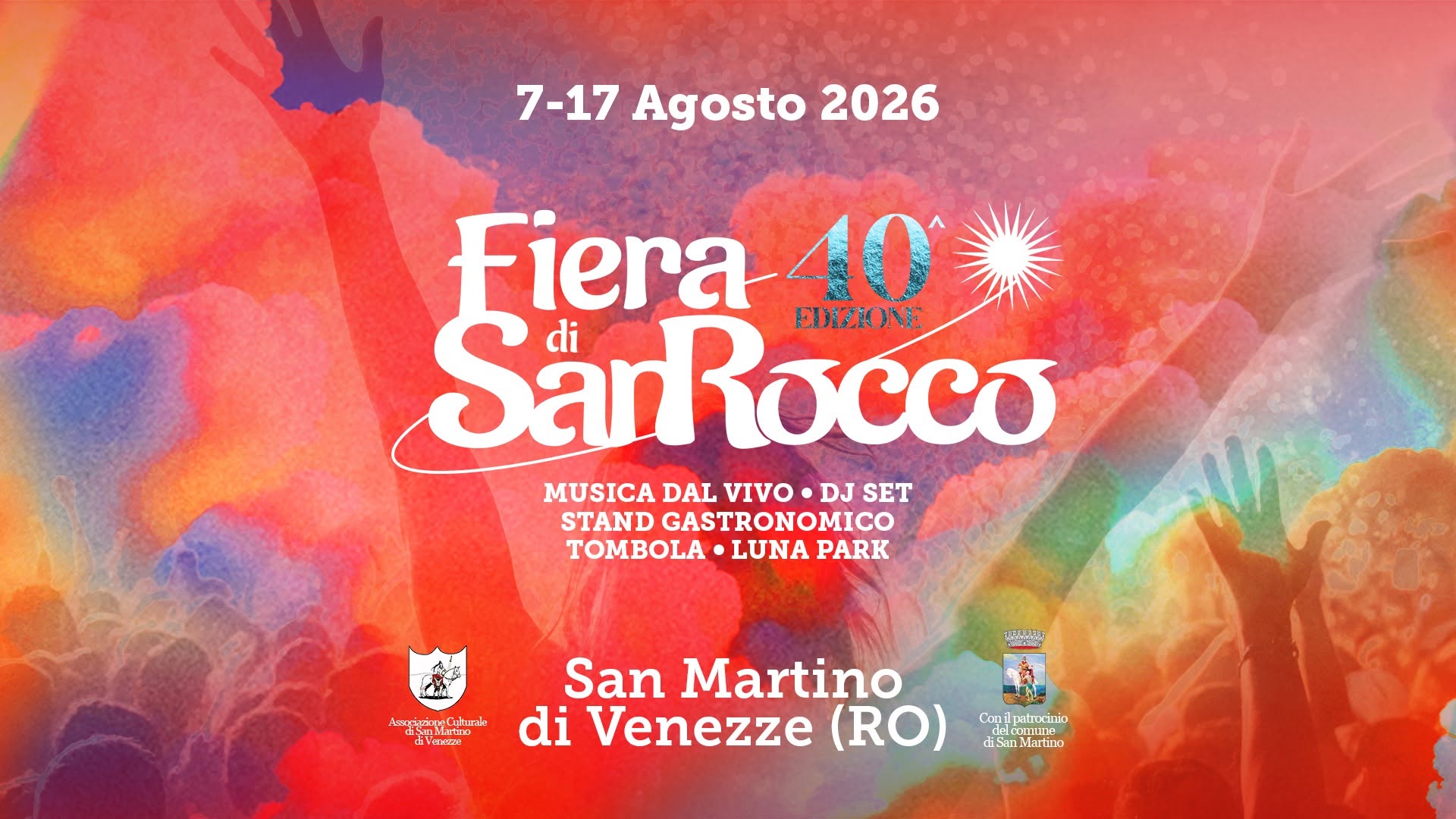 Evento Fiera di San Rocco 2026 San Martino di Venezze (RO) Locandina Fiera di San Rocco 2026 San Martino di Venezze (RO) - da venerdì 7 agosto - domenica 16 agosto 2026 ore 20:00 ore 00:00