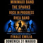 Finale in Musica Potrebbe essere un'immagine raffigurante il seguente testo "PROI PROLOCO Finale PROLOCO Emilia Comane Comanedirin ingleEmilia MINIMAXI BAND THE SPARKS (PROGETTO (PROGETTOINSIEMECON INSIEME CONL MUSICA LICEO MORANDI) ROCK IN PROGRESS (BAND FINALE EMILIA DEL PROGETTO "ROCK IN PROGRESS" RHEA BAND (DA PROGETTO SATELLITE) CONCERTI DEGLI ALLIEVI DELLA FONDAZIONE SCUOLA D IMUSICA "C.EG. ANDREOLI APERICENA CURA PRO LOCO AREIEALOLTOEOO FINALE EMILIA FINALE EMILIA DOMENICA 31 MAGGIO DALLE ORE 18:00 GIARDINI ALCIDE DE GASPERI"