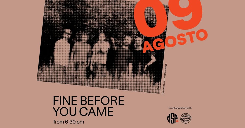 Evento Fine Before You Came – Bagni Elsa 3 Locandina Fine Before You Came – Bagni Elsa 3 - domenica 9 agosto ore 18:30 - 20:30