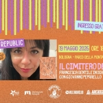 Francesca Gentile presenta IL CIMITERO DEI CALZINI – in dialogo con Giovanni Peparello #BookRepublic Potrebbe essere un'immagine raffigurante una o più persone e il seguente testo "INGRESSO GRATUITO OOK REPUBLIC 19 MAGGIO 2026 ORE 18.00 BOLOGNA PARCO DELLA MONTAGNOLA IL CIMITERO DEI ILCIMITERODEICALZINI CALZINI FRANCESCACENTILEINDIALOGO FRANCESCA CONCIOVANNIPEPARELLO arci טח Bologna Montognola ΝΟΥΤΑΕΝΑΣ MILLENIUMCLUB ARCADIA"