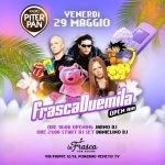FRASCA DUEMILA – Open Air, Ponzano Veneto, TV Potrebbe essere un'immagine raffigurante il seguente testo "RADIO PITER PAN VENERDI 29 MAGGIO 0000 Me 養督 COMAo AC ริา Frasca Duemila Prascalueñila OPEN OPENAIR AIR ORE 18:00 OPENING JARNO DJ ORE 21:00 ST START DJ SET DANIELINO IJ "asca GUGINA GUGINA VIA PIOPPE 12/14, PONZANO VENETO t"