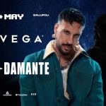 Fred De Palma + Damante Potrebbe essere un'immagine raffigurante il seguente testo "VEGA 30H 30"+MAY MAY GALLIPOLI 商 VEGA @ FRED DE PALMA+ DAMANTE や cielo FARAWAY E TicketSms FX3"