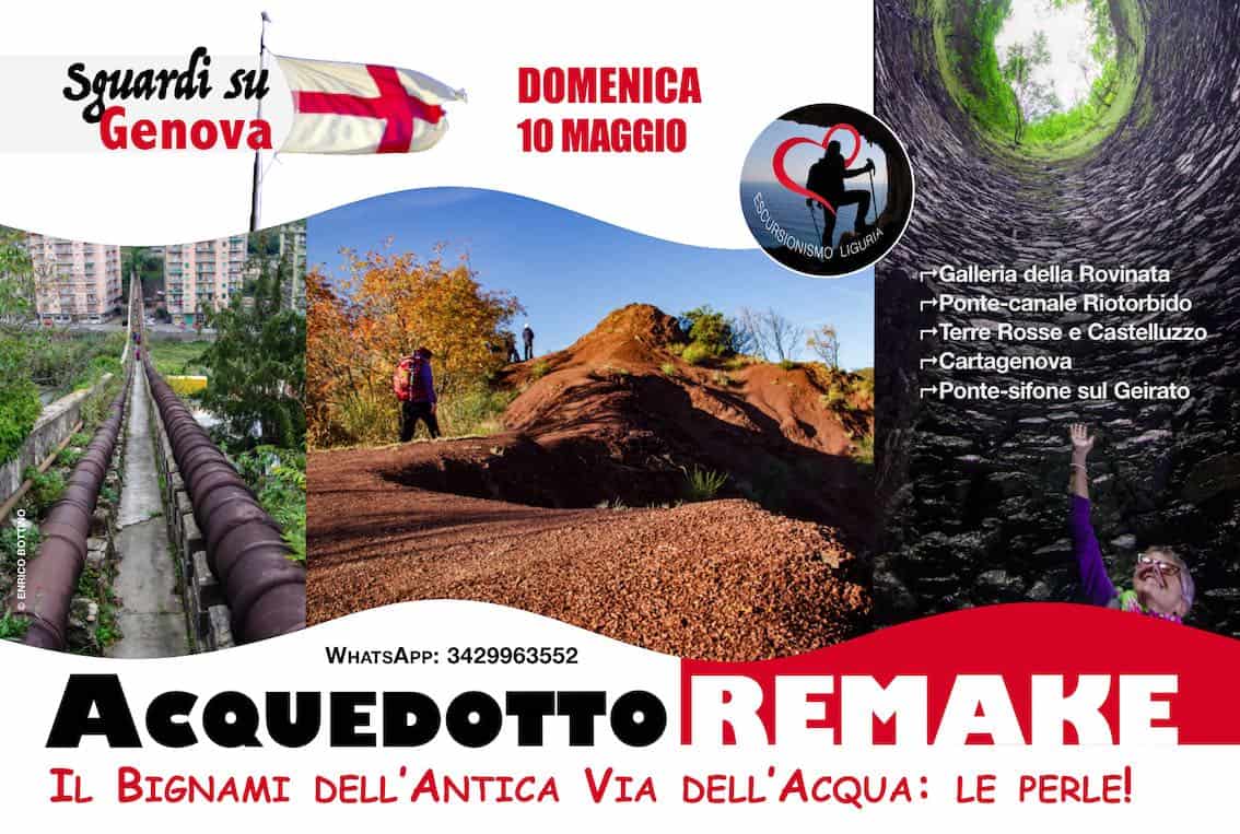 🥾 Genova – Acquedotto Storico Remake: le perle Potrebbe essere un'immagine raffigurante il seguente testo "Sguardi su Genova DOMENICA 10 MAGGIO CEROSO LIGt NISMO -Galleria della Rovinata -Ponte-canale 1 Riotorbido Terre Rosse e Castelluzzo -Cartagenova -Ponte-sifone sifone sul Geirato -Ponte- ាចំម្រក ส RODO WHATSAPP: 3429963552 ACQUEDOTTOREMA TOREMAKE IL BIGNAMI DELL' ANTI VIA DELL' DELL'ACQUA: LE PERLE!"