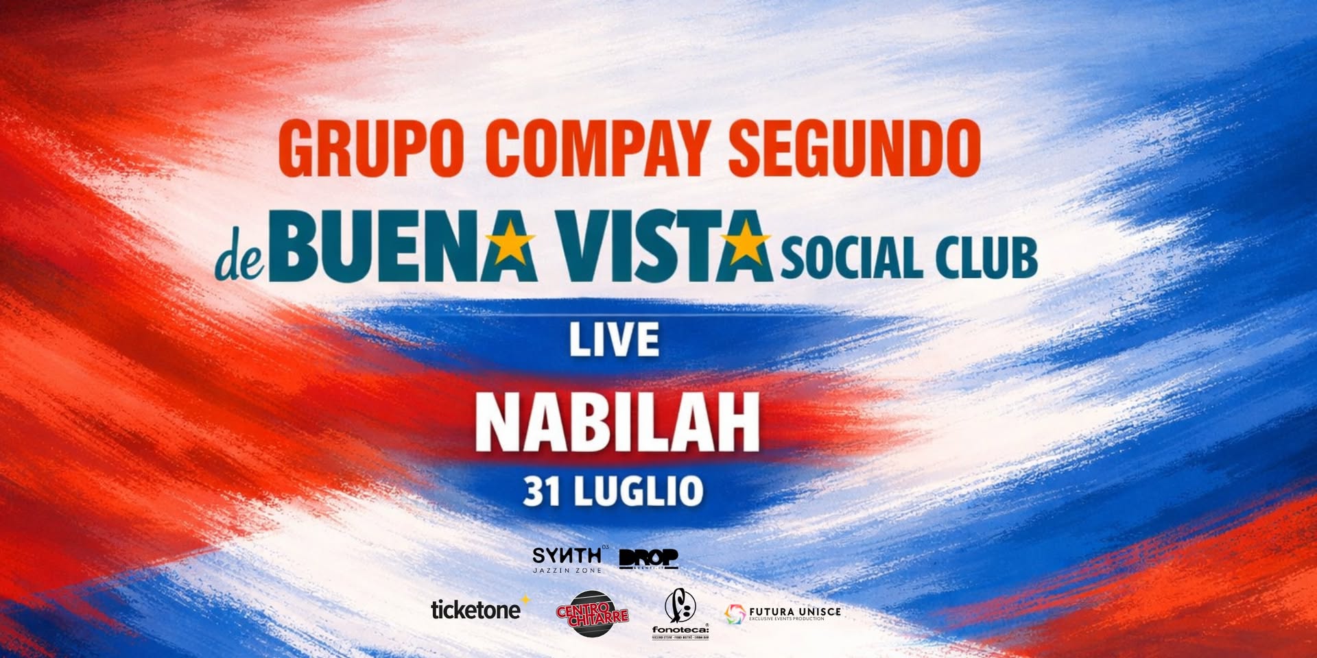 Evento Grupo Compay Segundo de Buena Vista Social Club Locandina Grupo Compay Segundo de Buena Vista Social Club - venerdì 31 luglio ore 21:00 - 23:00