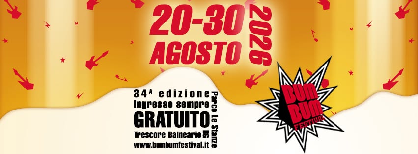 Evento I PATAGARRI, Bum Bum Festival, Ingresso Gratuito, Trescore Balneario (BG) Locandina I PATAGARRI, Bum Bum Festival, Ingresso Gratuito, Trescore Balneario (BG) - mercoledì 26 agosto ore 19:00 - 23:59