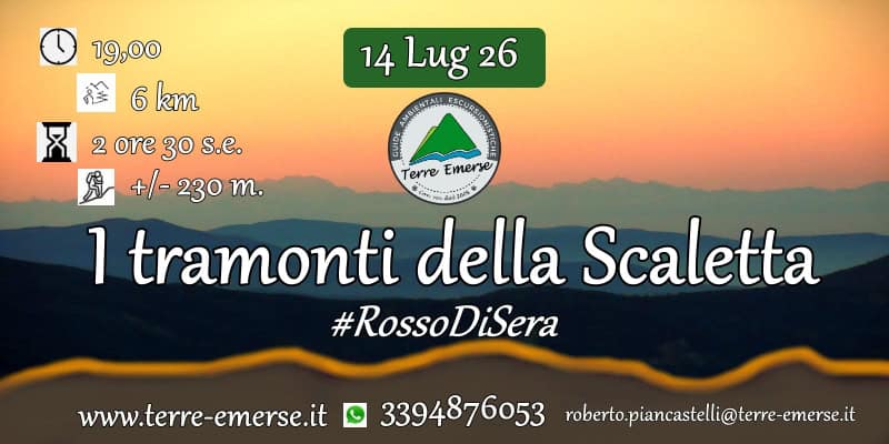 Evento I tramonti della Scaletta – RossoDiSera Locandina I tramonti della Scaletta – RossoDiSera - martedì 14 luglio ore 19:00 - 21:00