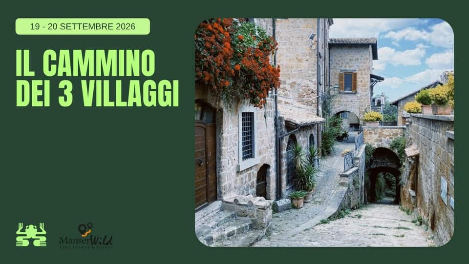 Il Cammino dei 3 Villaggi🌳🥾 Potrebbe essere un'immagine raffigurante il seguente testo "19 20 SETTEMBRE 2026 IL CAMMINO DEI 3 VILLAGGI 紫 403"