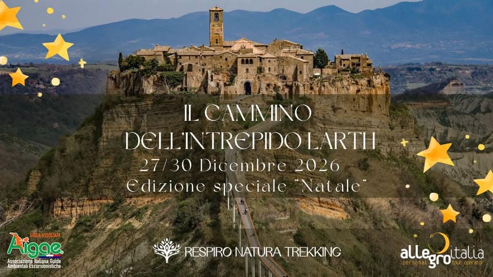 Potrebbe essere un'immagine raffigurante Castello di Bran, Stari Most e il seguente testo "nA IL ILCAMMINO DELI DELLINTREPIDOLAR ARTII INTREPIDO 27/3 30 Dicembre 2026 edizione speciale "Natale" 홍지미라 ជ្សជរជ Aigae GUIDAASSOCIATA Associazione Лan Guide Ambiental scursionistiche 1O00 RESPIRO NATURA TREKKING alle allegrottalia operator italia personal"