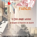 Il Dio degli ultimi ( il vangelo di Fabrizio de André) Potrebbe essere un'immagine raffigurante il seguente testo "W.rt ork in Progress Belina To PRESENTA Locon Novarese APS FABER il Dio degli ultimi Il Vangelo di Fabrizio de Andrè SABATO 13 GIUGNO ORE ORE21:00 21:00 BELLINZAGO NOV.- AREA SCUOLE) SC E) Concerto con Testi e musiche di Fabri:"