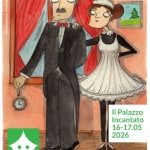 Il Palazzo Incantato – Visita teatralizzata a Palazzo Coronini Cronberg Potrebbe essere un disegno raffigurante una o più persone e il seguente testo "Tarella Andrea Illustrazione: 1 Palazzo Incantato 16-17.05 2026 DIRE ZIONE MISETE ARTISTICA MRAMOR MRAMOR RAMOR ..ی. ArtistiA ArtistiAssociati Centro CentrodiProduzione leatrale PONDAZONE LAZZO A2X CoroniniCronberg บจ"