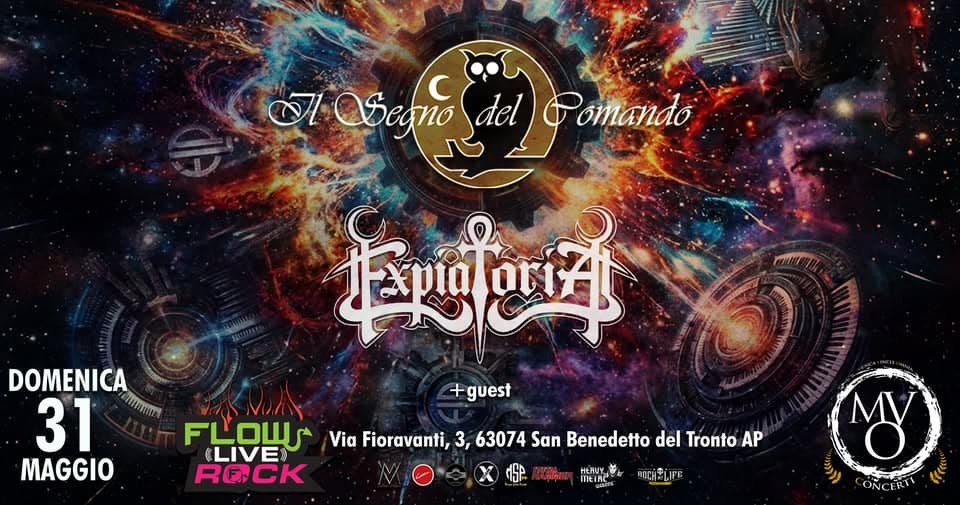 Il Segno Del Comando + ExpiatoriA (Flow Live Rock) Potrebbe essere un'immagine raffigurante testo