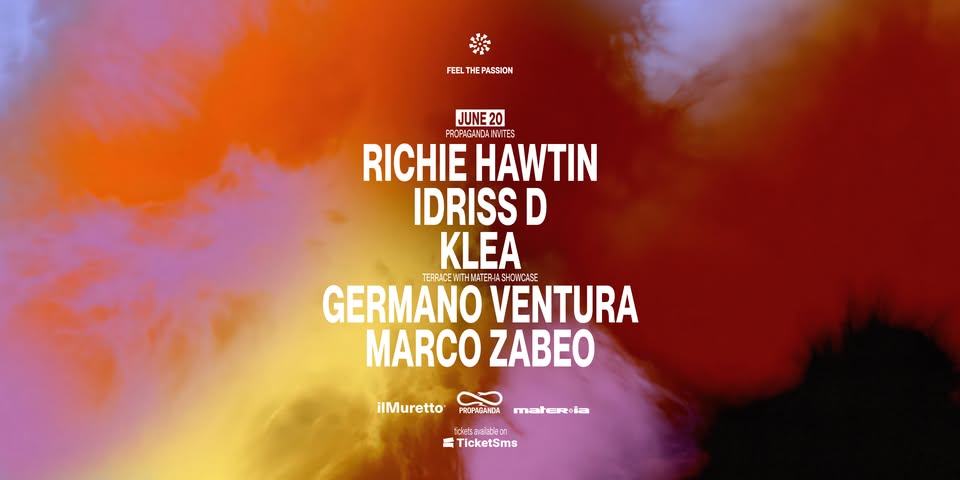 Evento ilMuretto – Richie Hawtin Idriss D Locandina ilMuretto – Richie Hawtin Idriss D - da sabato 20 giugno - domenica 21 giugno 2026 ore 23:00 ore 06:00