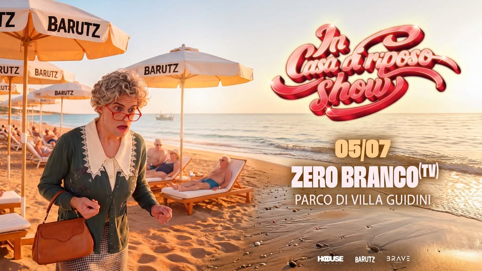 Evento In Casa Di Riposo Summer Show By Barutz Zero Branco (Tv) – Parco Di Villa Guidini Locandina In Casa Di Riposo Summer Show By Barutz Zero Branco (Tv) – Parco Di Villa Guidini - domenica 5 luglio ore 21:00 - 23:00