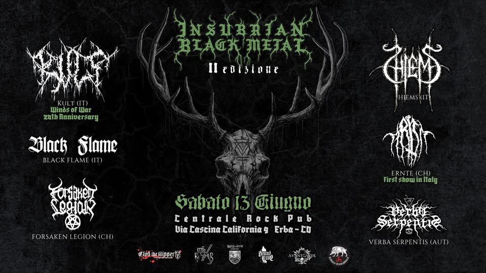 INSUBRIAN BLACK METAL FEST II EDIZIONE Potrebbe essere un'immagine raffigurante poster
