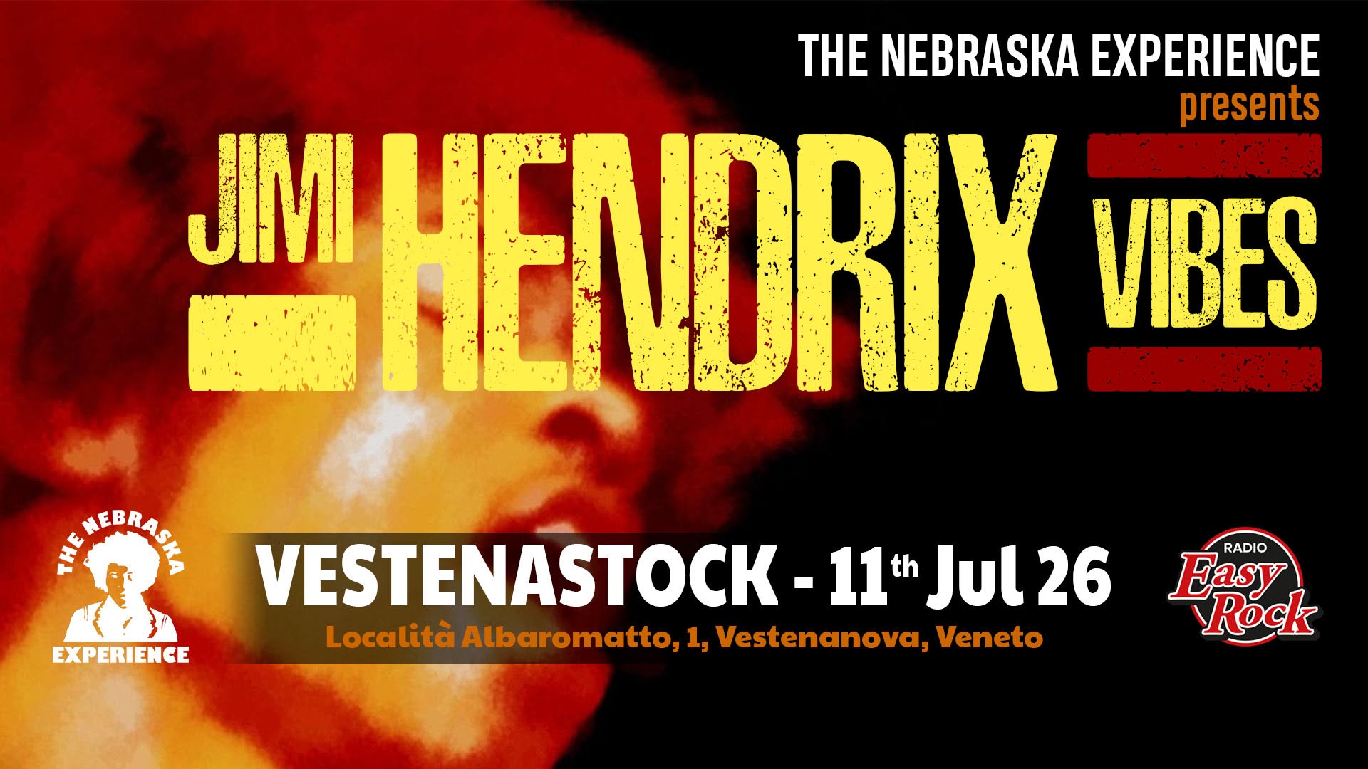 Evento Jimi Hendrix Vibes – Vestenastock Locandina Jimi Hendrix Vibes – Vestenastock - sabato 11 luglio ore 21:30 - 23:30
