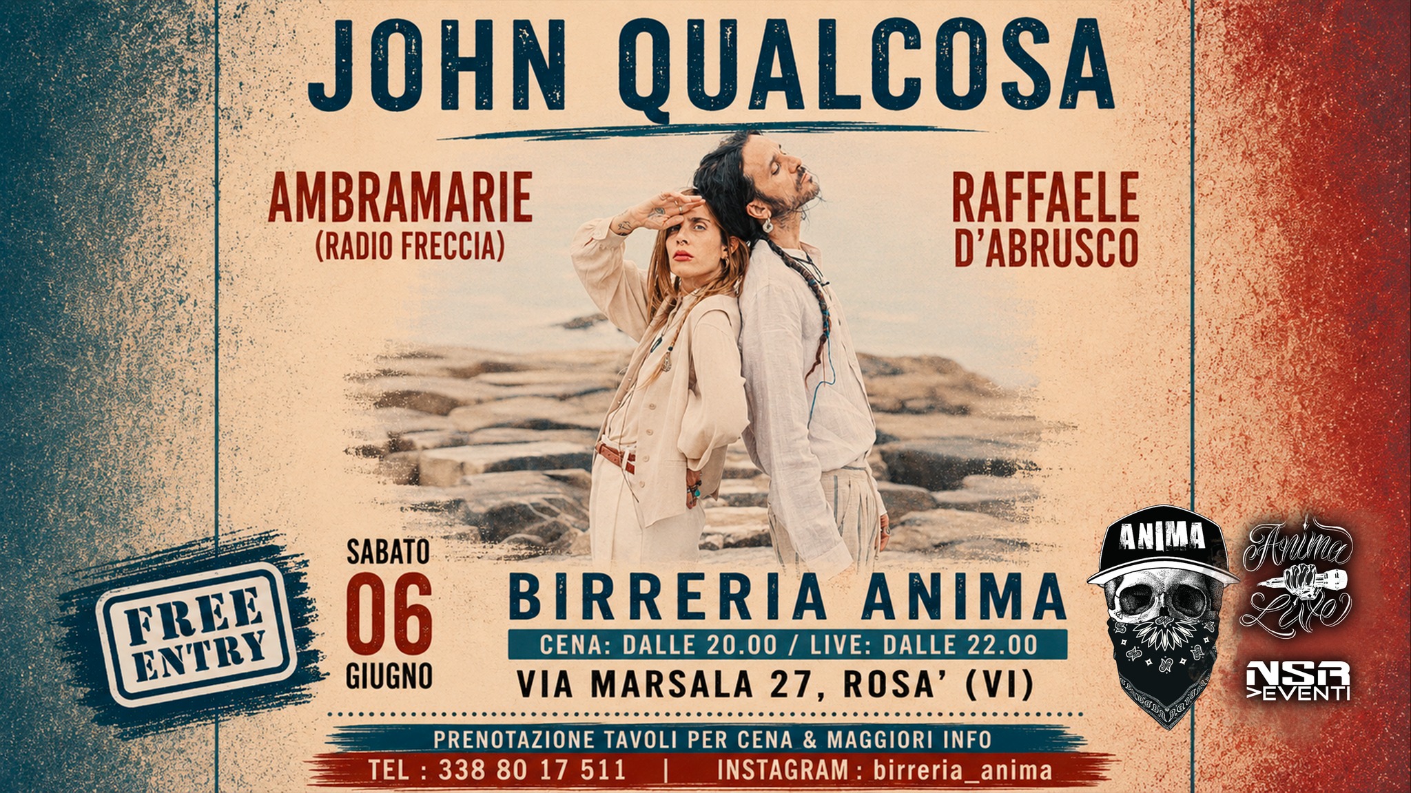 Evento John Qualcosa @Anima(Cena Live) Locandina John Qualcosa @Anima(Cena Live) - sabato 6 giugno ore 21:45 - 23:45