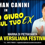 JONATHAN CANINI – Te lo giuro sul tuo ex | LA VERSILIANA FESTIVAL Jonathan Canini – Te Lo Giuro Sul Tuo Ex La Versiliana Festival a Pietrasanta (LU) il 26 luglio 2026