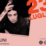 JUNI @ Bagni Elsa 3 Potrebbe essere un contenuto di pop art raffigurante il seguente testo "23 LUGLIO Mnimaledectonie.andakatn Minimal Minim:/electronica. electronica, and andcarkatmospheres ark arkatmospheres dark JUNI from6:00pm from 6:00 pm Incollaborationwith with MPO 1SP"