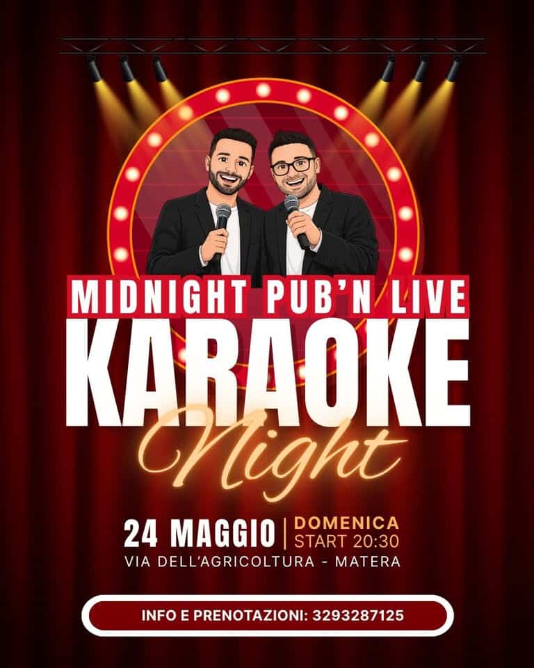 Evento Karaoke Night Locandina Karaoke Night - domenica 24 maggio ore 20:30 - 22:30