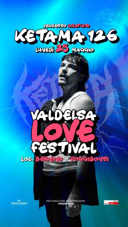 Potrebbe essere un'immagine raffigurante il seguente testo "TAMA126 126 INGRESSO GRATUITO LUNEDI 25 MAGCIO VALDELSA ιονε FESTIVAL LOC.BERNND-POCGIBONSI LOc. BERNINO . ASSOCONCERTI PER MAGG PERMAGGIORINFORMAZIONI ORI INFORMAZIONI 3792867428 F Cobe uId"