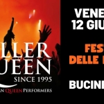 Killer Queen live@Bucine (AR) Potrebbe essere un'immagine raffigurante il seguente testo "VENERDI' 12 GIUGNO FESTA DELLE FESTE K KILLER ILLER QUEEN UEEN SINCE 1995 OFFICIAL ITALIAN OFICIALITALIANQUENPERFORMERS QUEEN PERFORMERS BUCINE CINE(AR (AR)"