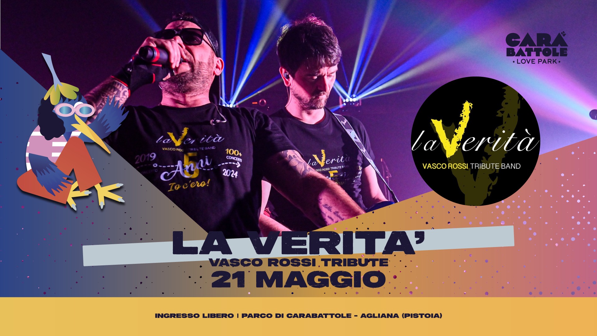 Evento La Verità – Carabattole Love Park Locandina La Verità – Carabattole Love Park - giovedì 21 maggio ore 21:00 - 23:00
