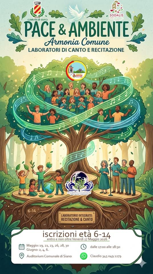 Evento Laboratorio Di Canto E Recitazione Locandina Laboratorio Di Canto E Recitazione - da sabato 2 maggio - sabato 16 maggio 2026 ore 17:00 ore 00:00