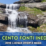LE CENTO FONTI, L’ANELLO INEDITO DOVE L’ACQUA SI FA MAGIA Potrebbe essere un'immagine raffigurante il seguente testo "N MONTACNA TMOWTAGLACON MONTAG CON GIADA Abruzzo Parco Nazionale del Gran Sasso e monti della Laga LE CENTO FONTI INEDITE DOVE L'ACQUA DIVENTA MAGIA MEDIA"