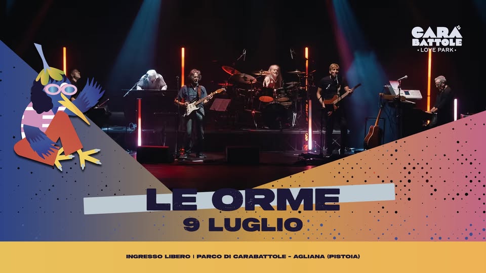 Evento Le Orme – Carabattole Love Park Locandina Le Orme – Carabattole Love Park - giovedì 9 luglio ore 21:00 - 23:00