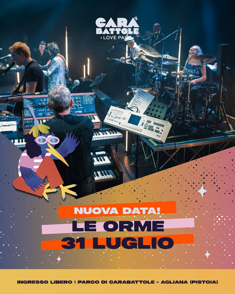 Evento Le Orme – Carabattole Love Park Locandina Le Orme – Carabattole Love Park - venerdì 31 luglio ore 21:00 - 23:00