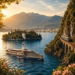 Locarno, Lago Maggiore e Trenino delle Centovalli Potrebbe essere un'immagine raffigurante barca e Camogli