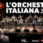 L’Orchestra Italiana Potrebbe essere un'immagine raffigurante il seguente testo "FHESTA! THE HEORIGINAL THEORIGINAL- ORI GINAL L'ORCHESTRA ITALIANA 25 LUGLIO MOSUI PARTNER APD EASYPARKING ンン EASY PARKING ticketone ticket TicketSms"