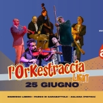 L’Orkestraccia Light @ Carabattole Love Park Potrebbe essere un contenuto di pop art raffigurante tromba e il seguente testo "CBE LOVE PARK. EVENTO A FAVORE DI aido 텔 যাस rOrKestraccia ATF MUWNNUA LIGHT 25 GIUGNO INGRESSO LIBERO PARCO DI CARABATTOLE AGLIANA (PISTOIA)"