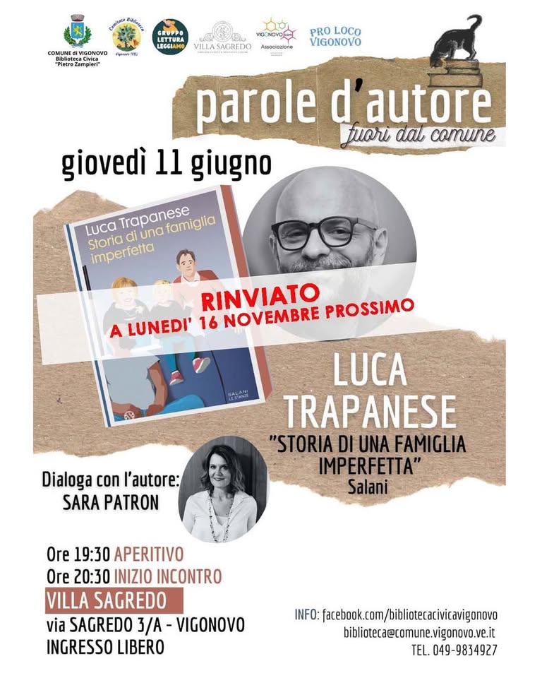 Evento Luca Trapanese a Parole d’Autore Fuori dal Comune Locandina Luca Trapanese a Parole d’Autore Fuori dal Comune - lunedì 16 novembre ore 19:30 - 22:30