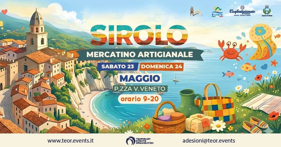 Mercatino artigianale – Sirolo Potrebbe essere un'immagine raffigurante testo