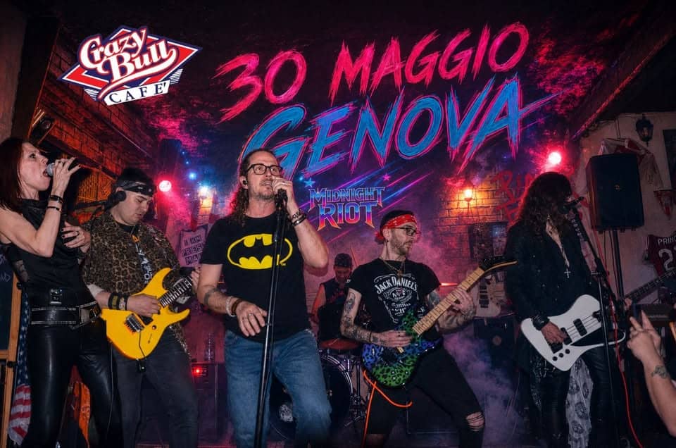 Evento Midnight Riot live Crazy Bull Locandina Midnight Riot live Crazy Bull - sabato 30 maggio ore 21:30 - 23:30