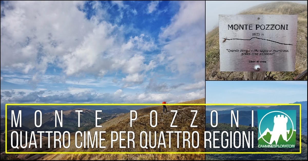 Evento Monte Pozzoni Quattro Cime per Quattro Regioni Locandina Monte Pozzoni Quattro Cime per Quattro Regioni - domenica 28 giugno ore 09:30 - 11:30