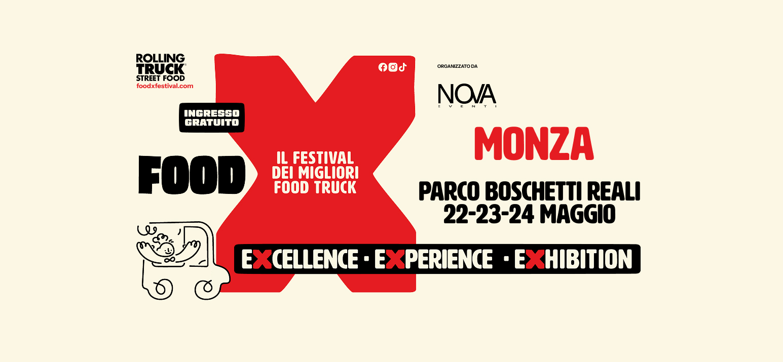 Evento Monza – Food Locandina Monza – Food - da venerdì 22 maggio - domenica 24 maggio 2026 ore 18:00 ore 23:45