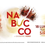 NABUCCO di Giuseppe Verdi al Teatro greco di Siracusa – 18 Luglio 2026 Potrebbe essere un'immagine raffigurante il seguente testo "NA BUC CO DI GIUSEPPE VERDI 18 LUGLIO 2026 ORE ORE21.00 21.00 TEATRO GRECO SIRACUSA " iettidisponibili suisiti tidketoneit, WWW.COROLRICOSICILAND.COM info@coroliricosiliano.com 0OO tel3277146958"