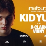 NAFOURA OPENING PARTY w/ KID YUGI / A-CLARK&VINNY Potrebbe essere un'immagine raffigurante il seguente testo "rafoura SUMMEROPENINGPARTY SUMMER OPENING PARTY KIDYUGI ACLARK ธง SET A-CLARK VINNY 20 GIUGNO مب እደደደበችን1 عامء SABATO FARARO ARAWY UPPи ト里福壓 4OTE ๔ TicketSms ckatSms"
