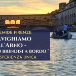 Navighiamo sull’Arno – con brindisi a bordo Navighiamo sull’Arno – con brindisi a bordo a Firenze (FI) il 9 maggio maggio - 30 giugno 2026