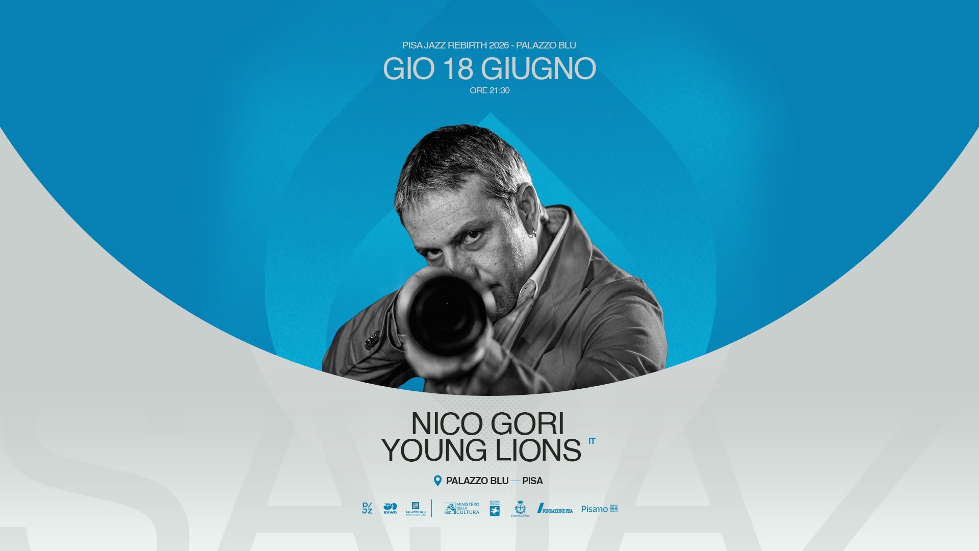 Evento Nico Gori Young Lions – Pisa Jazz A Palazzo Blu Locandina Nico Gori Young Lions – Pisa Jazz A Palazzo Blu - giovedì 18 giugno ore 21:30 - 23:30