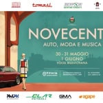 NOVECENTO: AUTO, MODA e MUSICA Potrebbe essere un disegno raffigurante strumento musicale e testo
